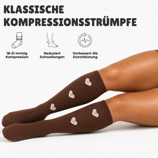Kompressionsstrümpfe Klasse 1 Schwarz Damen – NoMoreCramp