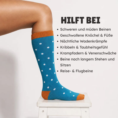 Kompressionsstrümpfe 18-21 mmHg getragen seitlich – NoMoreCramp